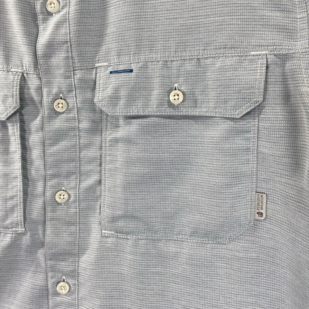 Mountain Hardwear Shirt Mens Large Button Up Vented Fishing Outdoor Roll Tabs